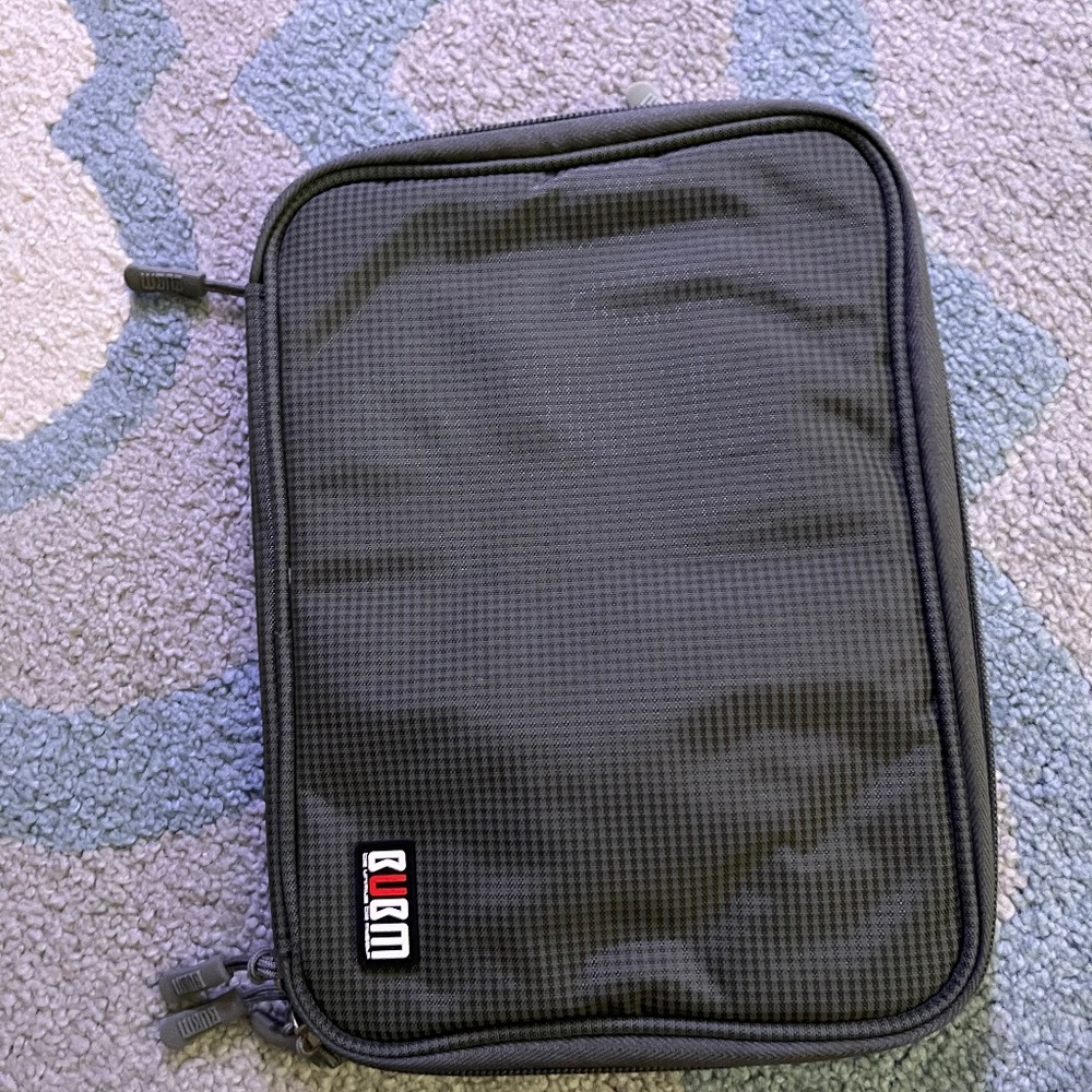 BUBM Double Layer Electronic Accessories Organizer, Travel Gadget Bag for Cables